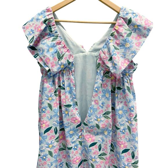 &Merci Ruffle Sleeve Babydoll Dress Women’s Small Floral Flowy Cottagecore - Picture 7 of 12